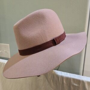 Sole Society Pink & Maroon‎ Fedora Hat 100% Wool NWT
